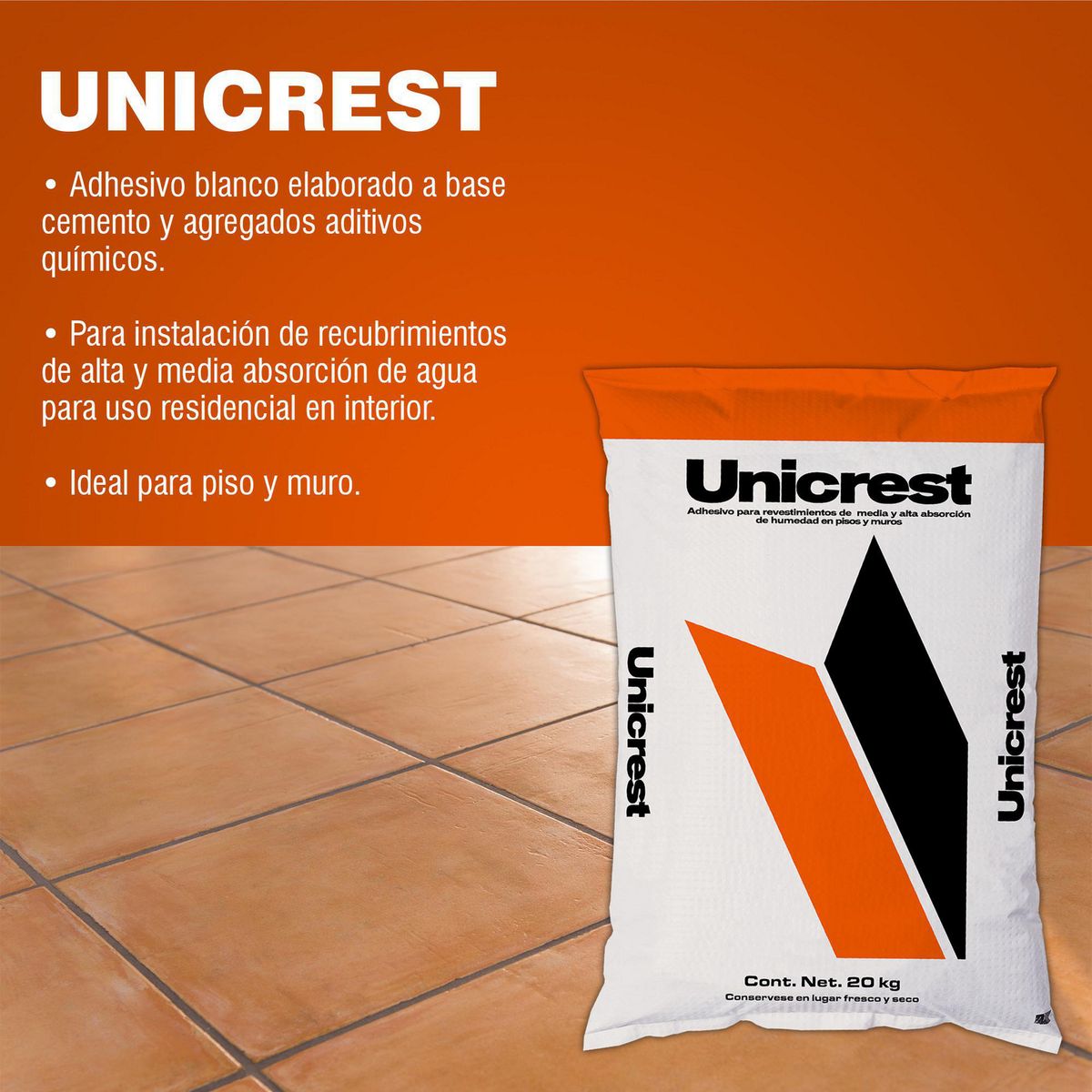 Crest - Adhesivo UniCrest 20 kg