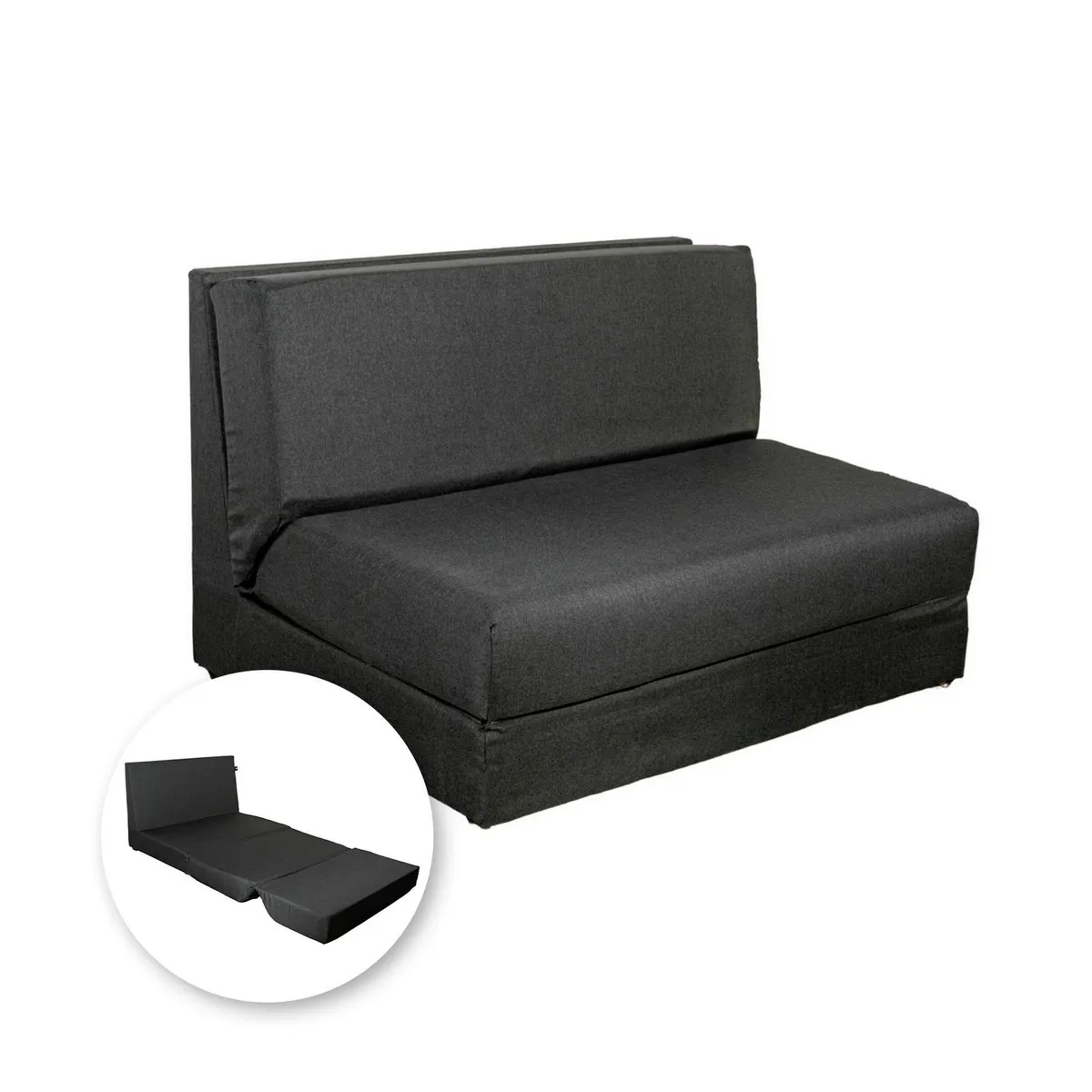 Ikasa Muebles - Sofá converticama sin brazos matrimonial