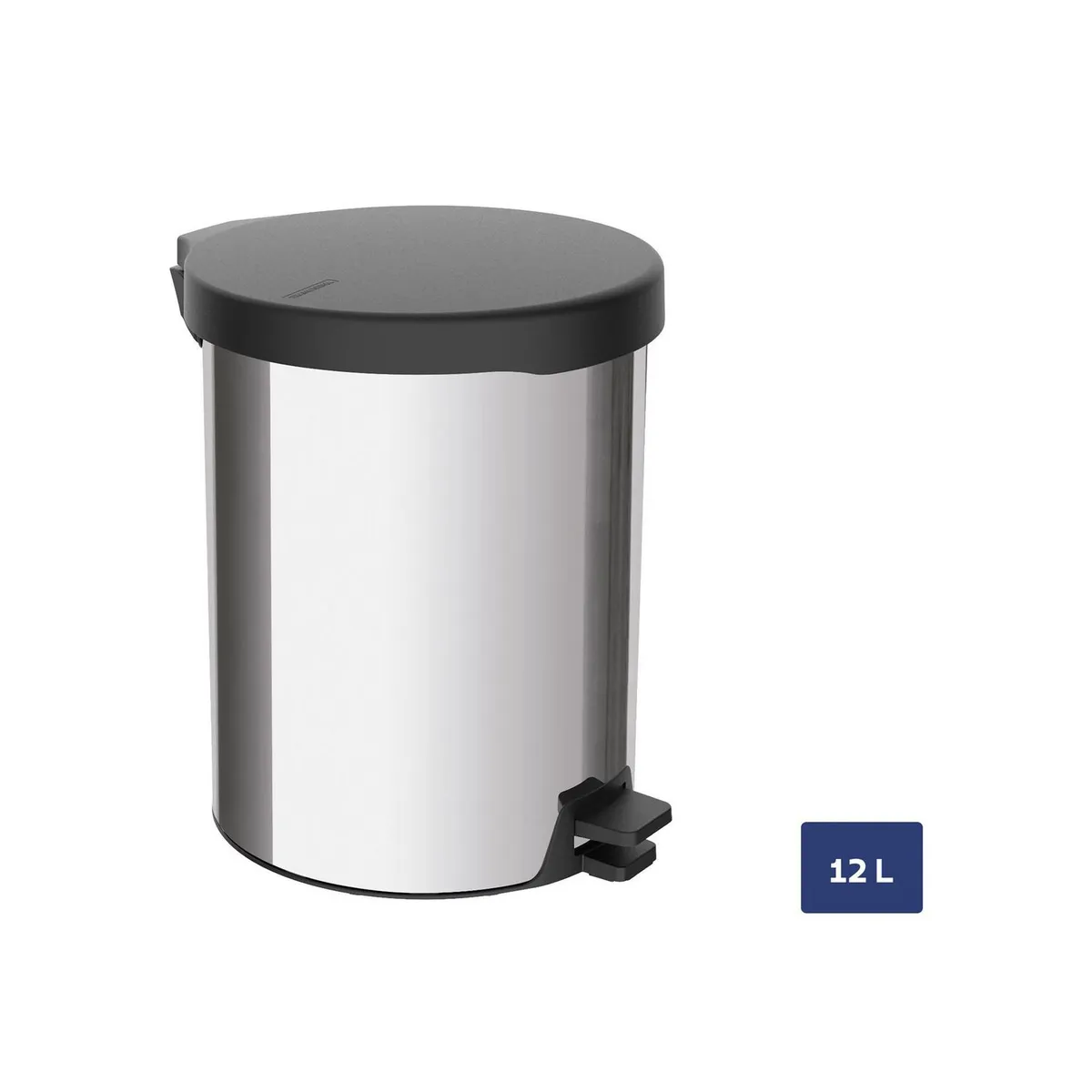Tramontina - Bote de Basura Acero Inoxidable con Pedal de 12L Plata