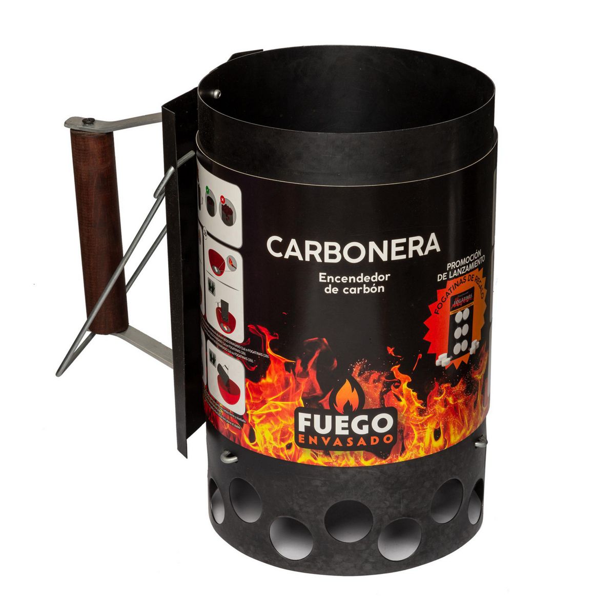 Fuego Envasado - Encendedor de Carbón con fogatina