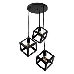 Lámpara Colgante Cubos 3 Luces E27