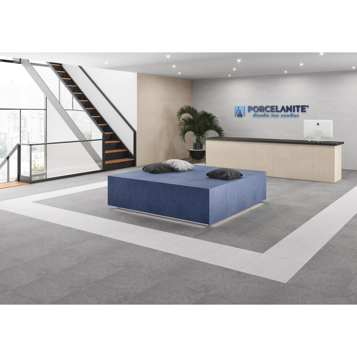 Piso Cerámico 44x44 aix blanco 1.92, marca Porcelanite - Foto 2