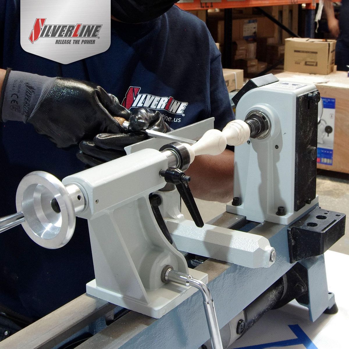 Torno de Banco para Madera de Velocidad Variable 3/4 HP 110V, marca Silverline - Foto 2