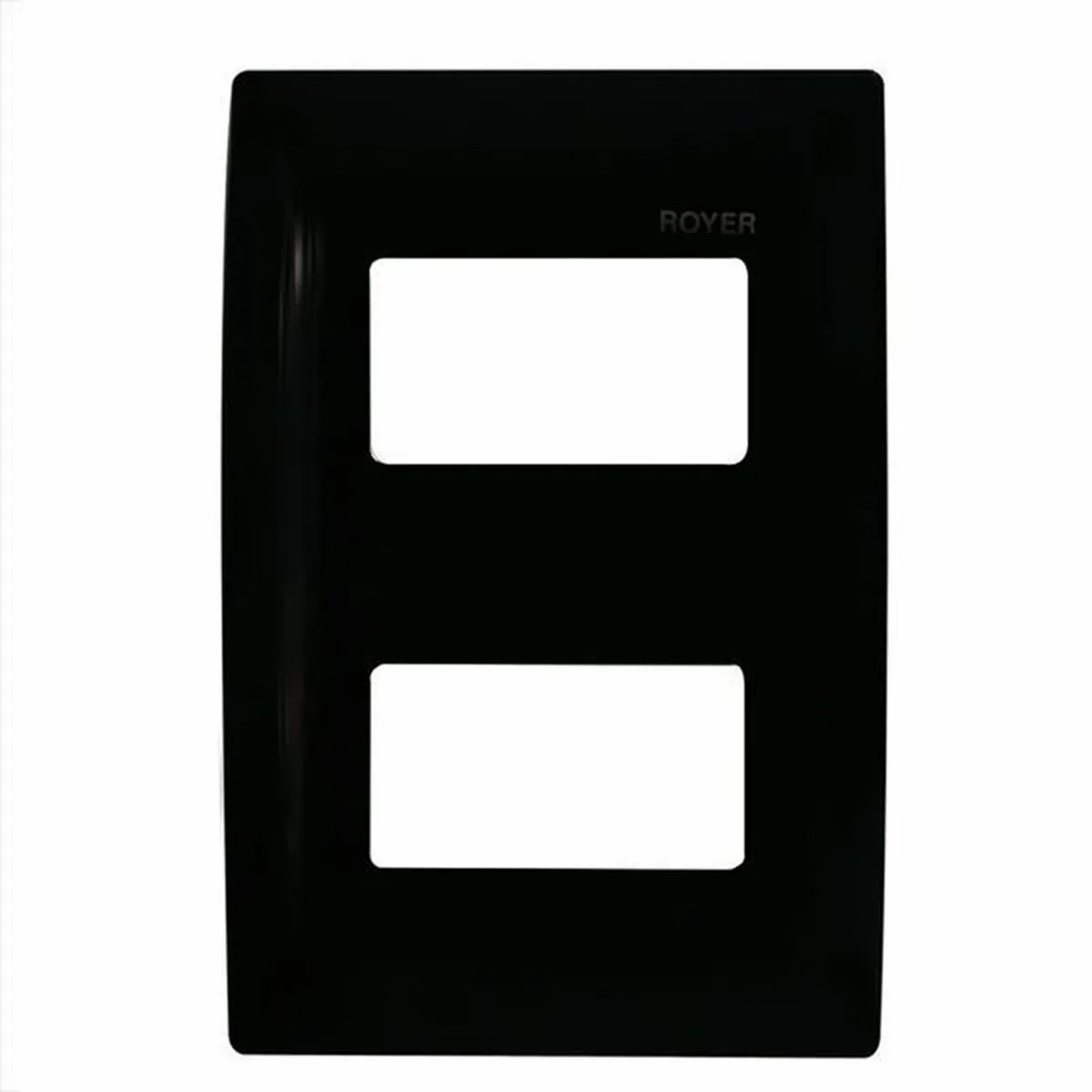 Placa 2 Módulos Negro, marca Royer - Foto Principal