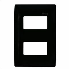 Placa 2 Módulos Negro