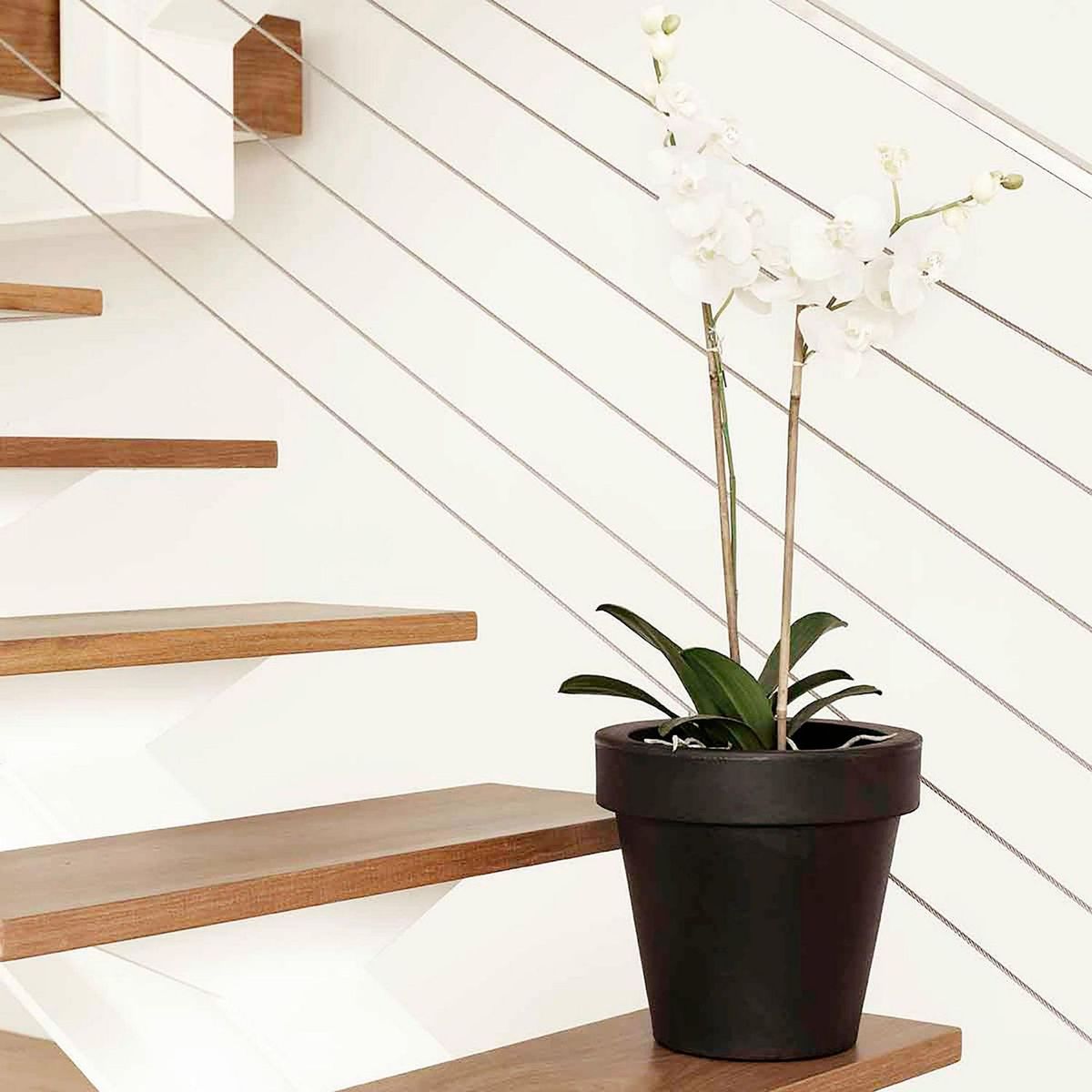 New Garden - Maceta magnolia negro 30x30x29