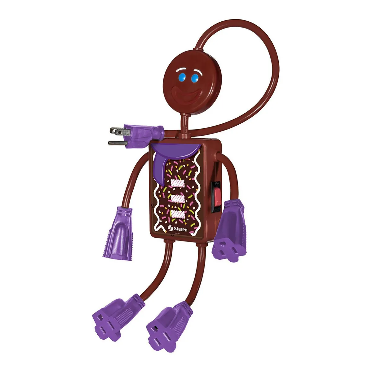 Steren - Multicontacto De Muñeco De Jengibre
