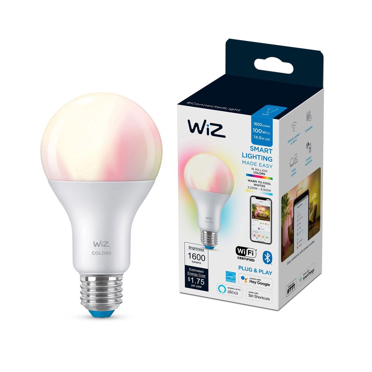 Foco Inteligente Multicolor Wiz Multicolor A21, marca Wiz - Foto Principal