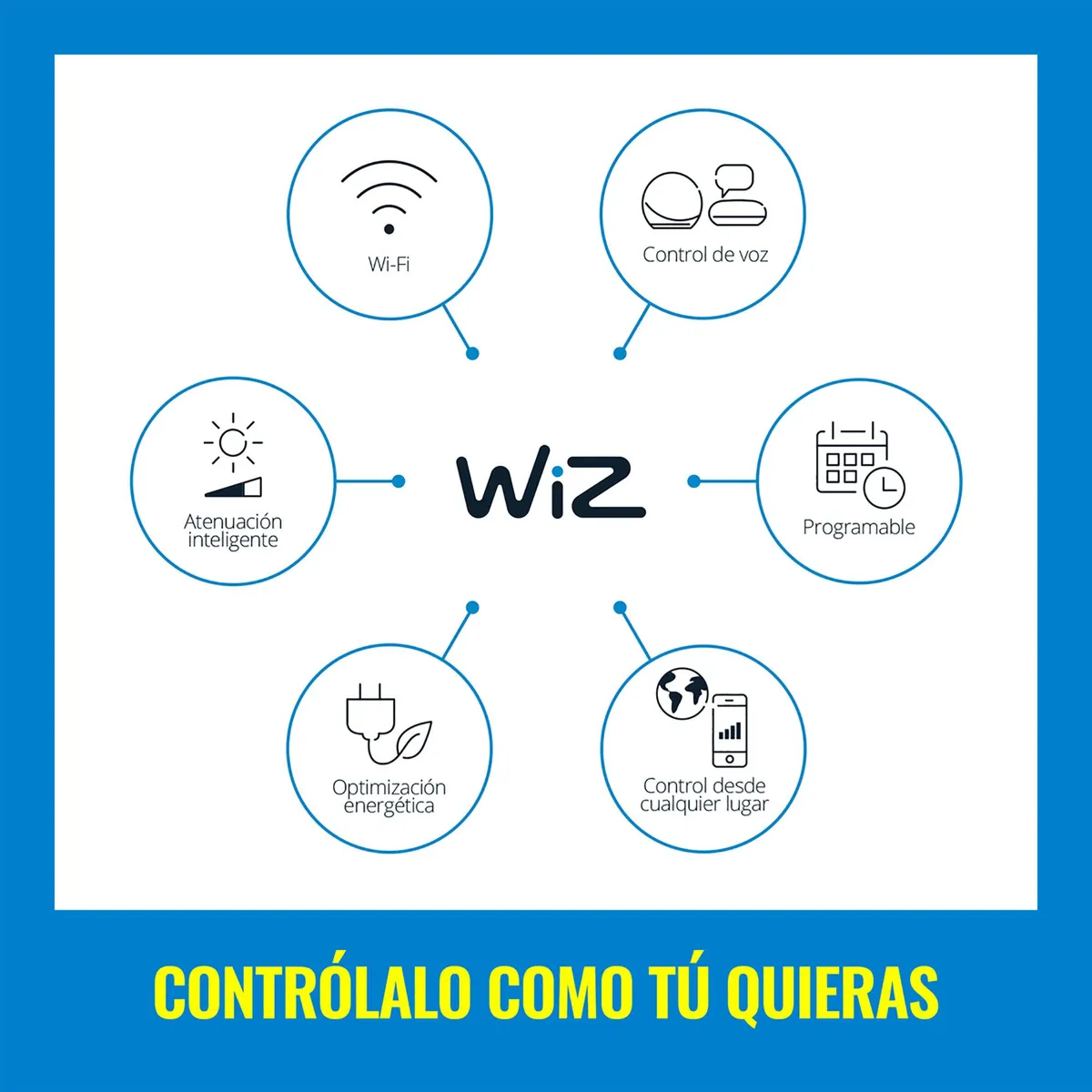 Foco Inteligente Wiz BR30 de luz cálida de 7.2W, marca Wiz - Foto 2