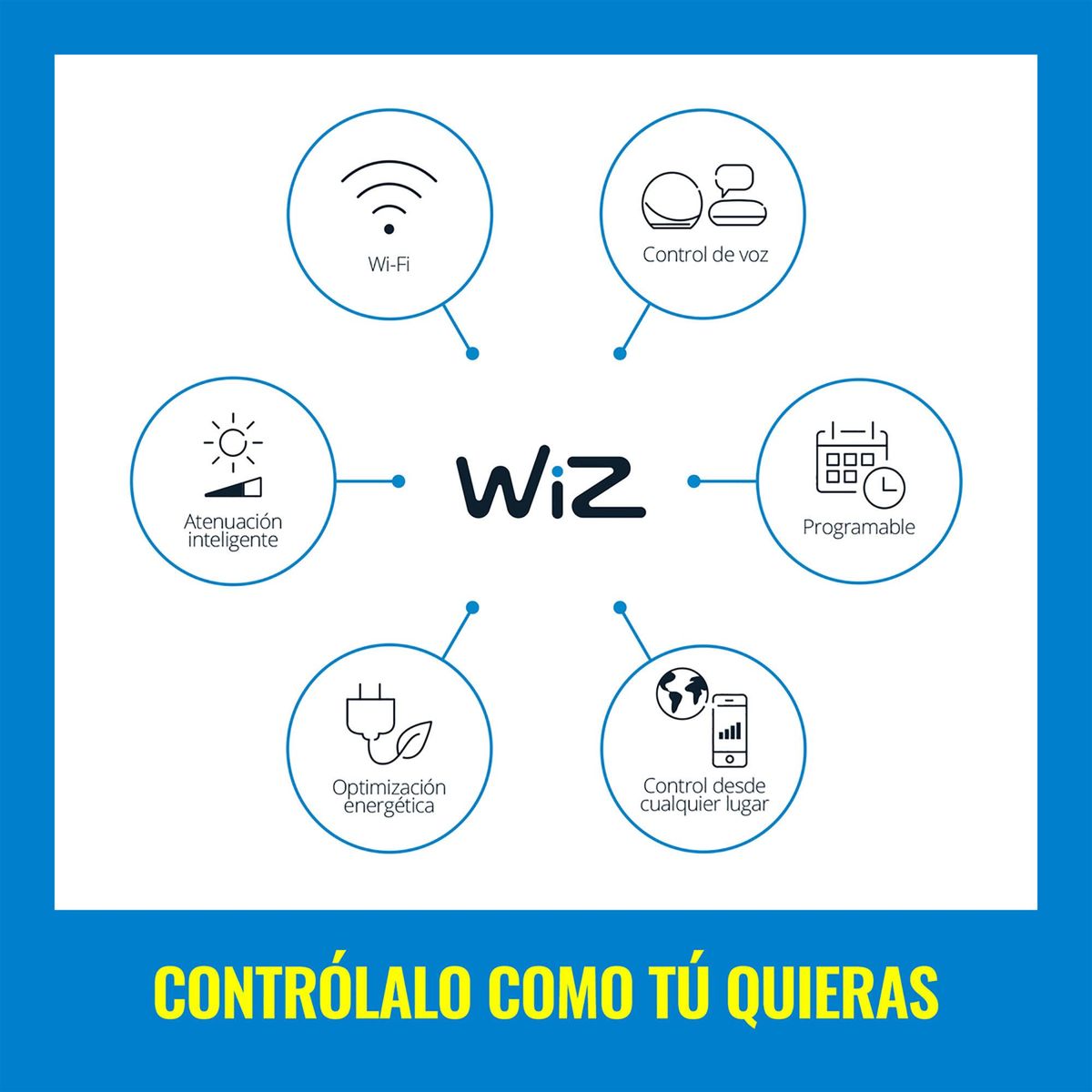 Foco Inteligente LED Wiz BR30 de luz multicolor, marca Wiz - Foto 2