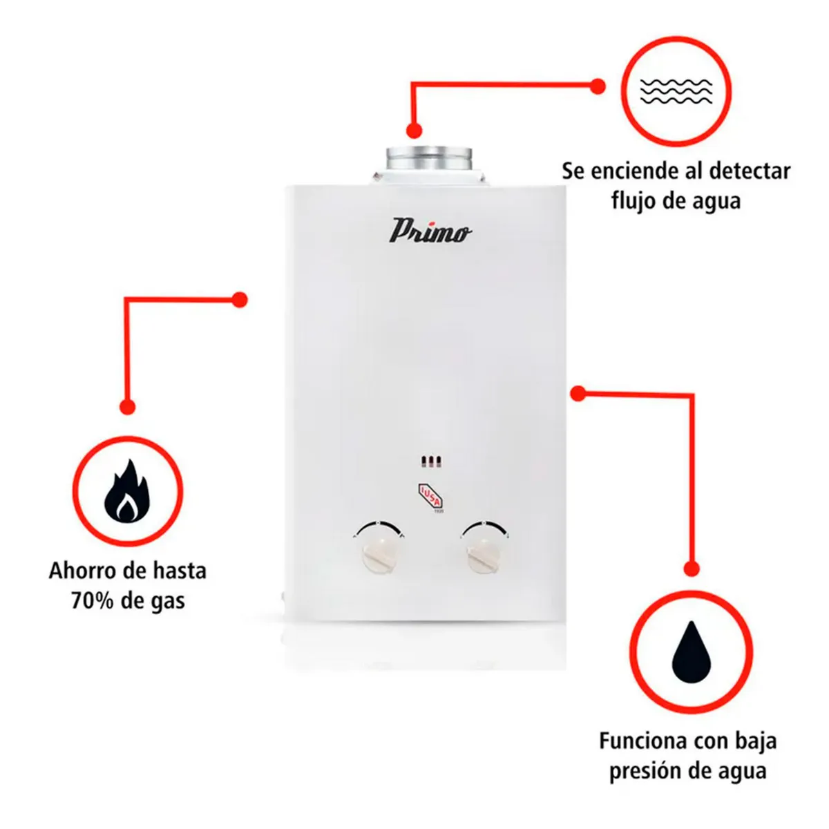 Primo - Calentador Instantaneo Primo 6L Gn