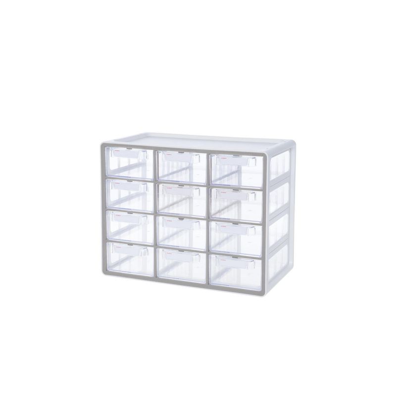 Litem - Organizador multibox 12 cajones gris
