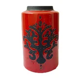Jarron Ceramica Rojo Diseño Ne