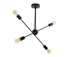 Lámpara de Techo Negro 4 Luces E27