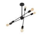 Lámpara de Techo Negro 6 Luces E27