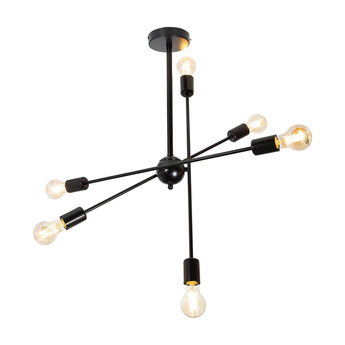 Lámpara de Techo Negro 6 Luces E27, marca Arteluce - Foto 2