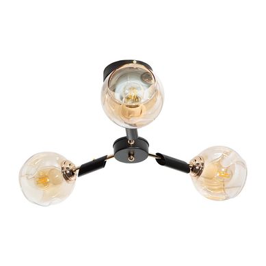 L�mpara de Techo Negro 3 Luces E27