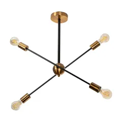 Lámpara de Techo Dorada 4 Luces E27