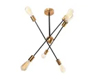 Lámpara de Techo Dorada 6 Luces E27