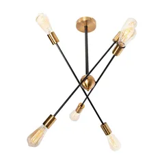 Lámpara de Techo Dorada 6 Luces E27