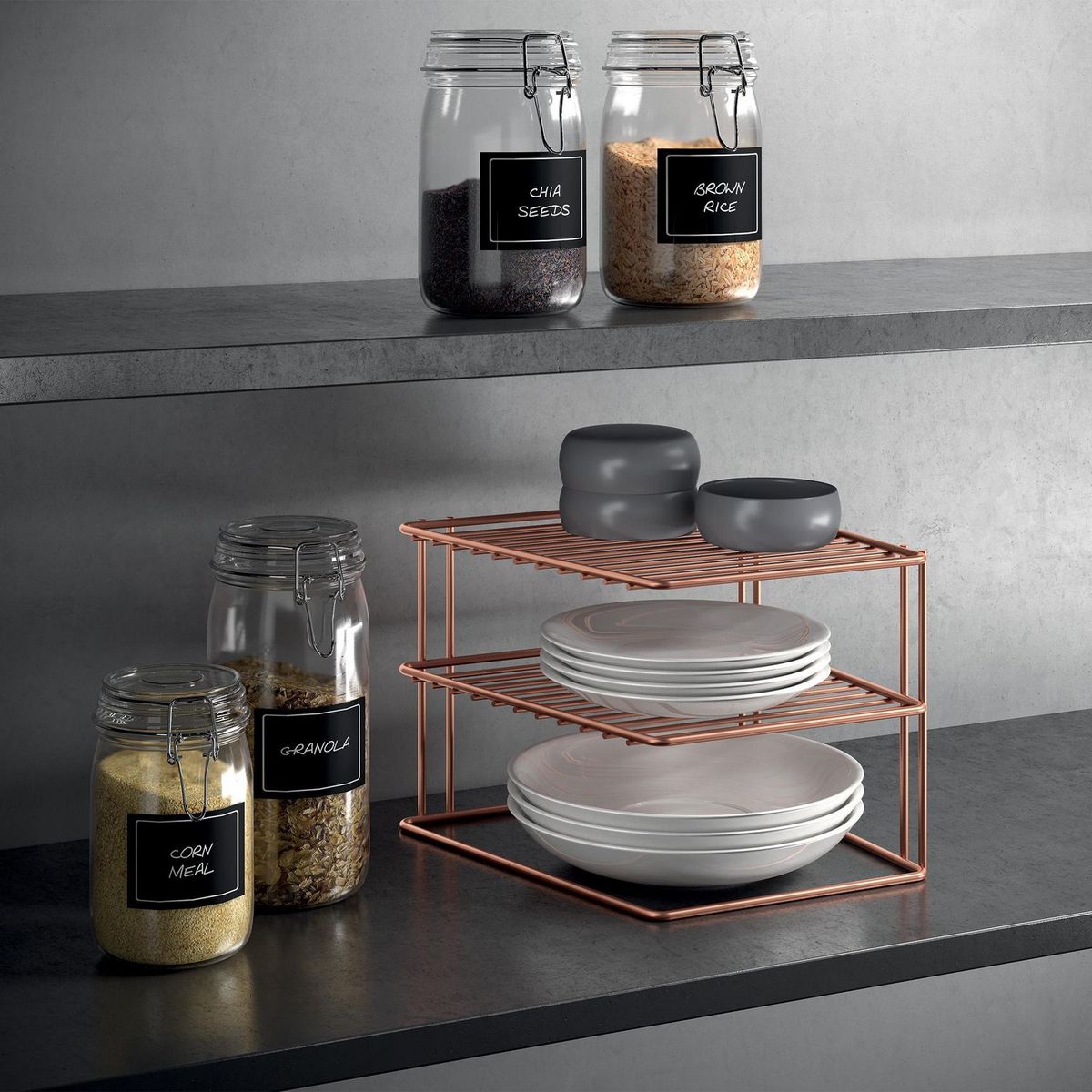 Metaltex Mxico - Organizador 3 niveles copper