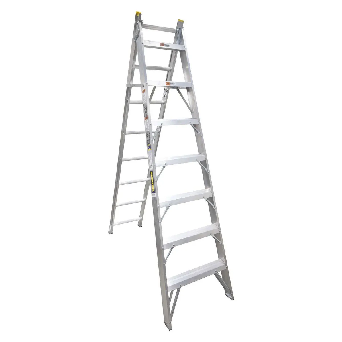 Surtek - Escalera de extensión aluminio de 15 peldaños 4.2 m hasta 90 kg