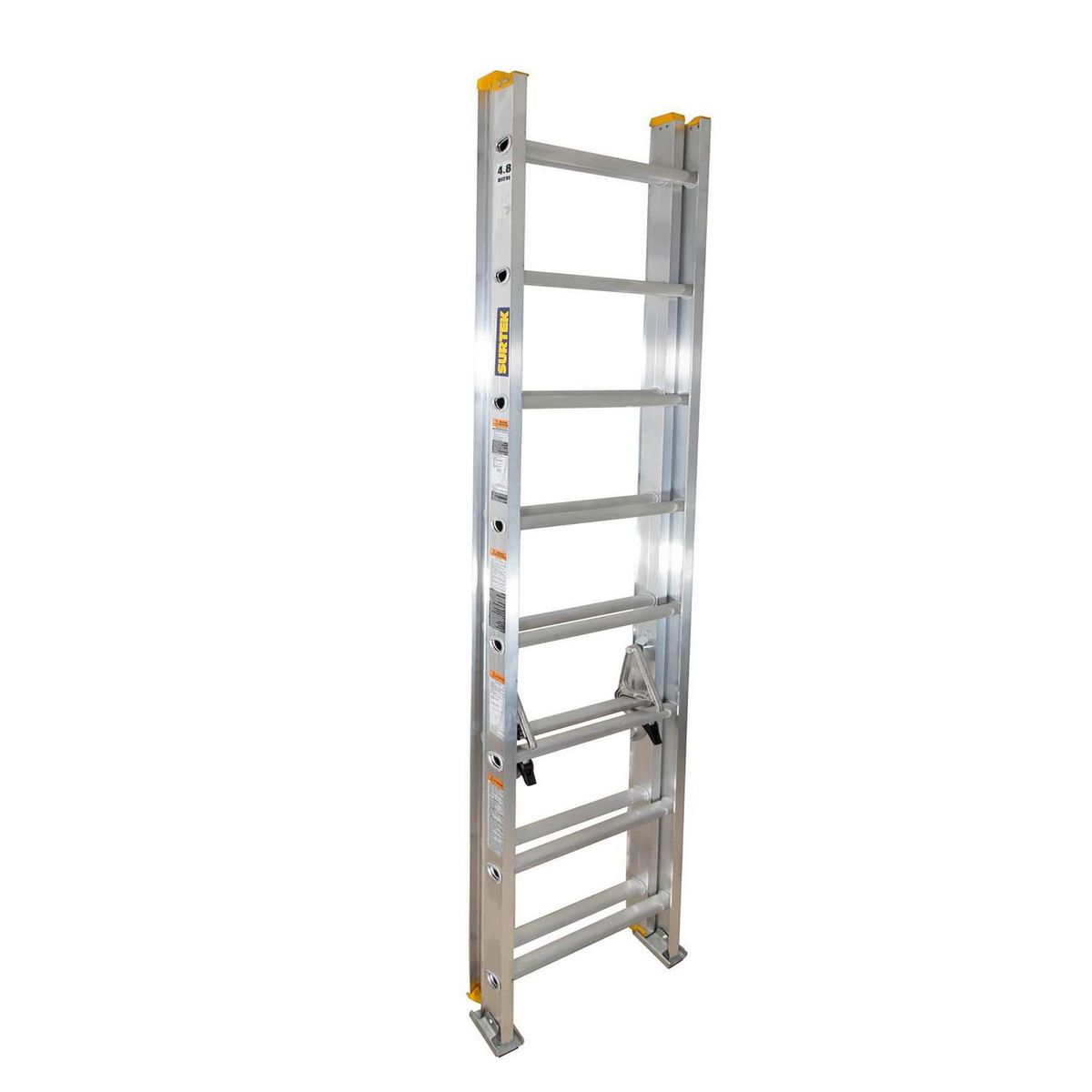 Escalera de extensión de aluminio de 16 peldaños 4.8 m hasta 90 kg, marca Surtek - Foto 2