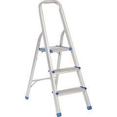 Escalera de tijera de Aluminio de 3 peldaños 0.60 m hasta 150 kg