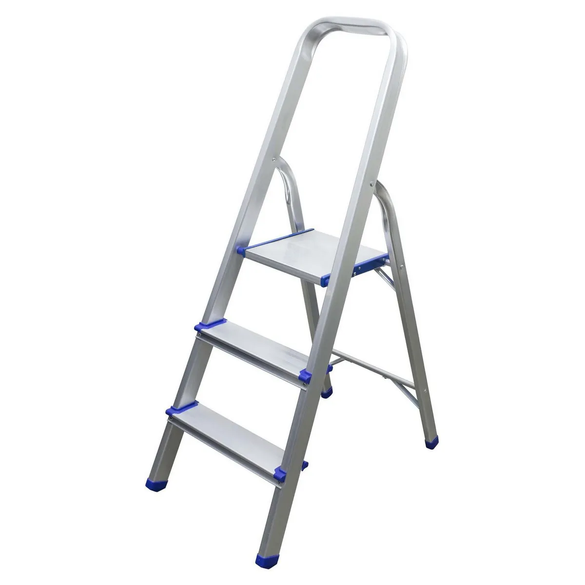 Surtek - Escalera de tijera de Aluminio de 3 peldaños 0.60 m hasta 150 kg