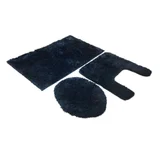 Juego de tapetes para baño de 50 x 80 cm Azul marino