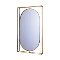 Espejo Decorativo Rectangular Oval de 66 x 100 cm Dorado