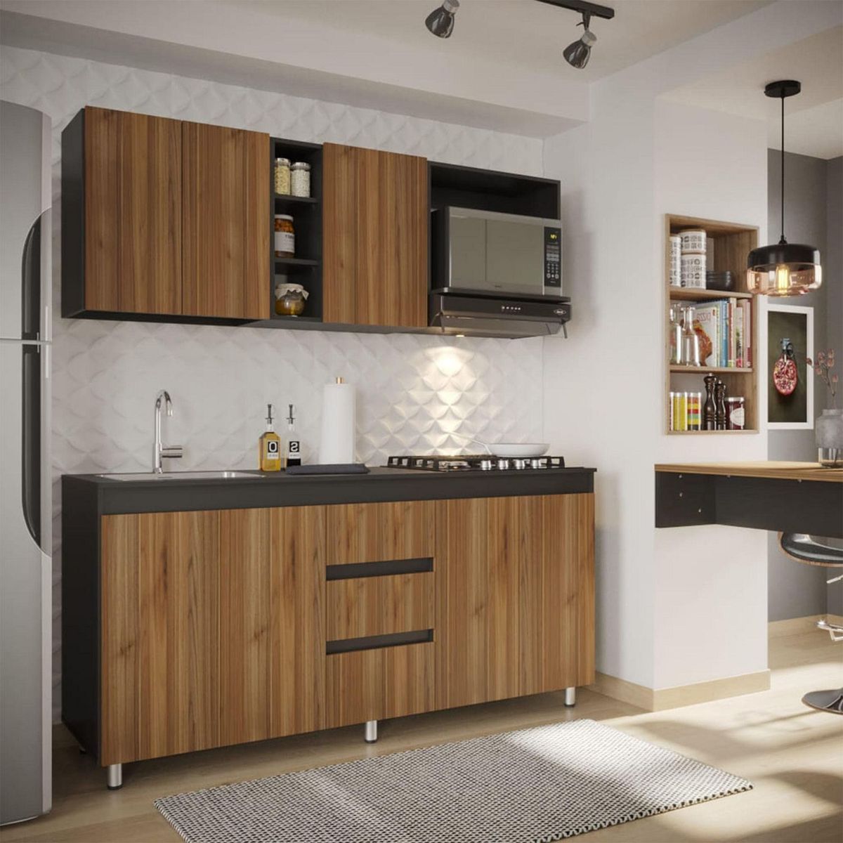 Maderkit - Cocina integral Arkala 1.8 metros Wengue Gales