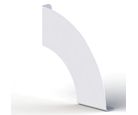 Soporte Tirante Curvo 18 x 18 cm blanco