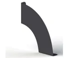 Soporte Tirante Curvo 18 x 18 cm negro