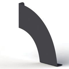 Soporte Tirante Curvo 18 x 18 cm negro