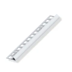 Perfil "P" 8x19mm pvc gris