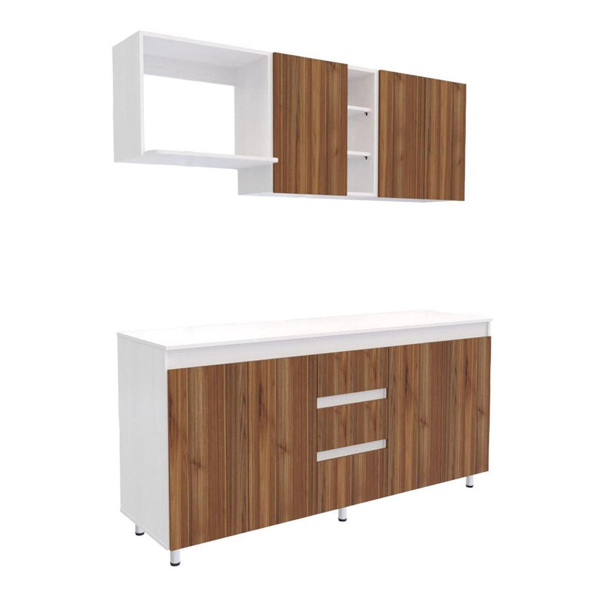 Maderkit - Cocina integral Arkala 1.8 metros Gales blanco