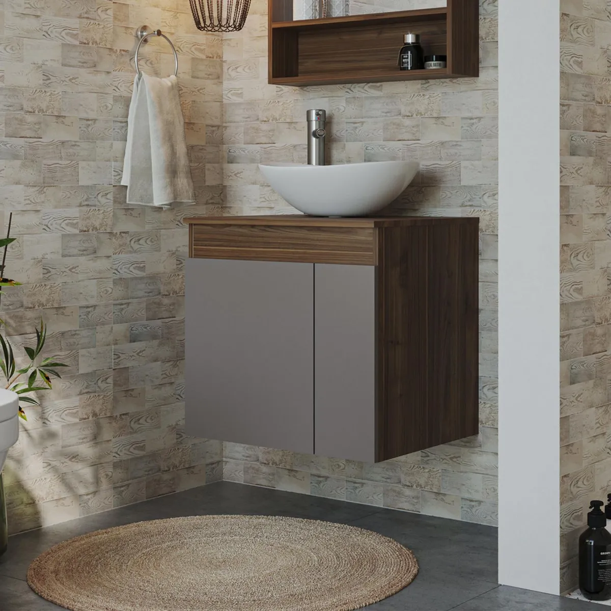 Mueble de Baño para sobreponer Kyle 60 cm, marca Maderkit - Foto 2
