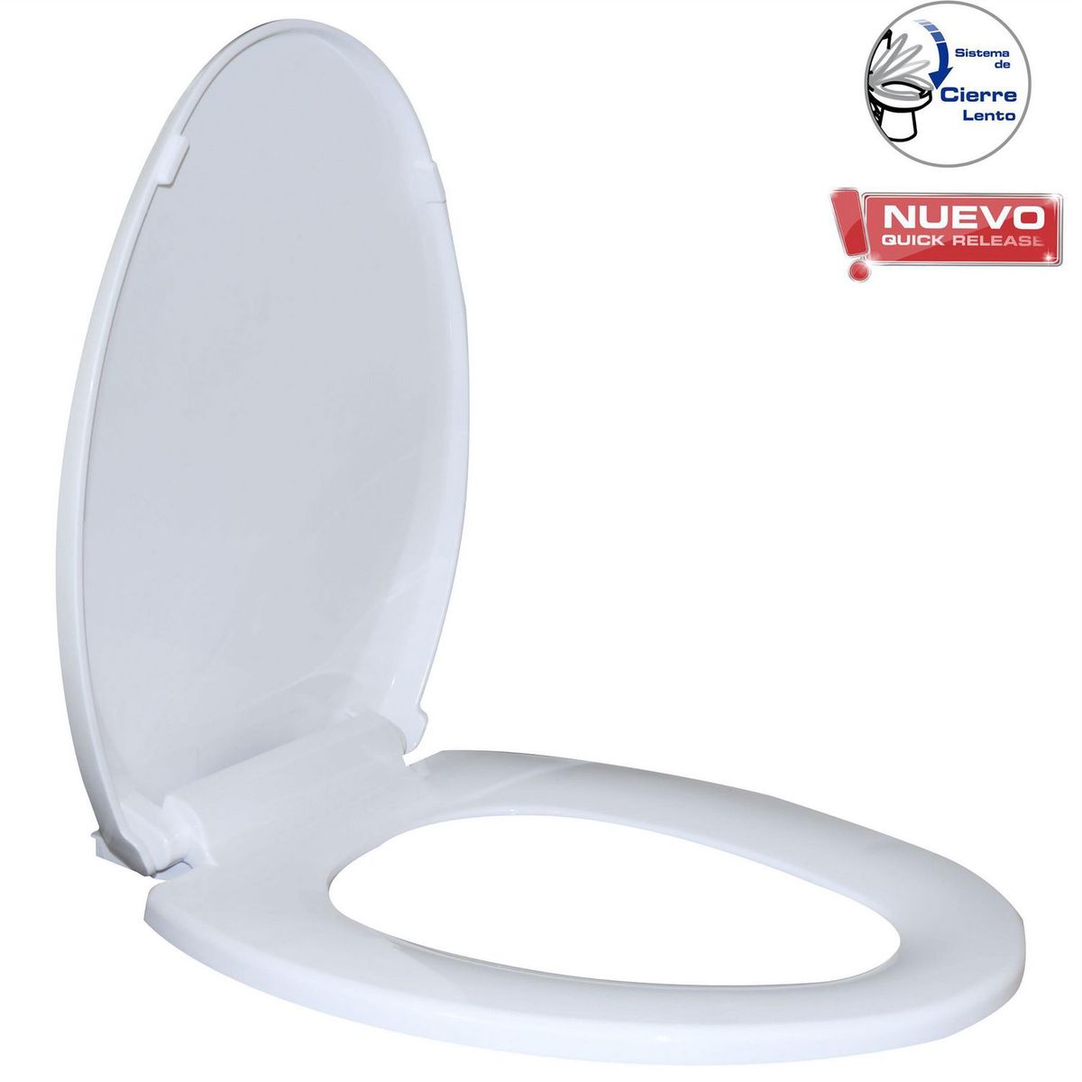 Sensi Dacqua Basic - Asiento Baño Alargado Slow Quickrelease