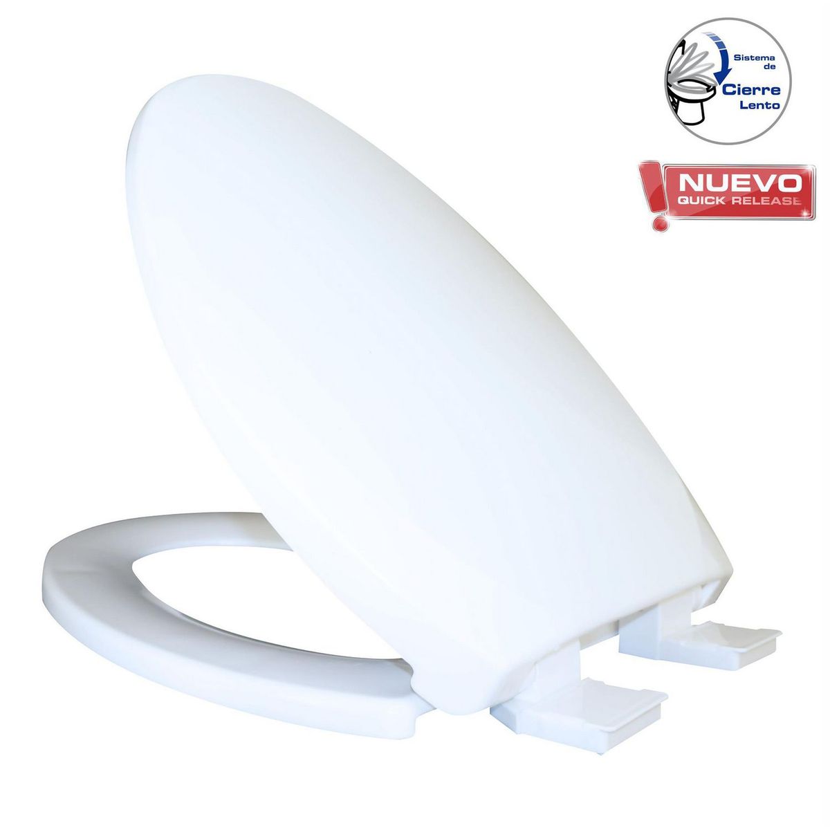 Sensi Dacqua Basic - Asiento Baño Alargado Slow Quickrelease
