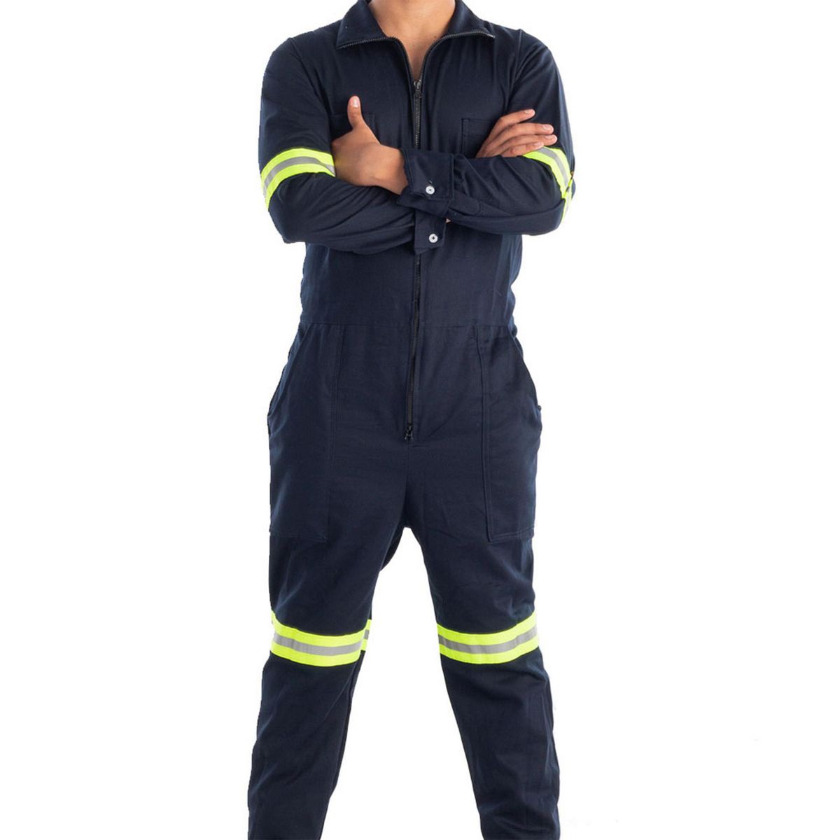 Lica - Overol 100% Azul con Reflejante Talla Mediano M