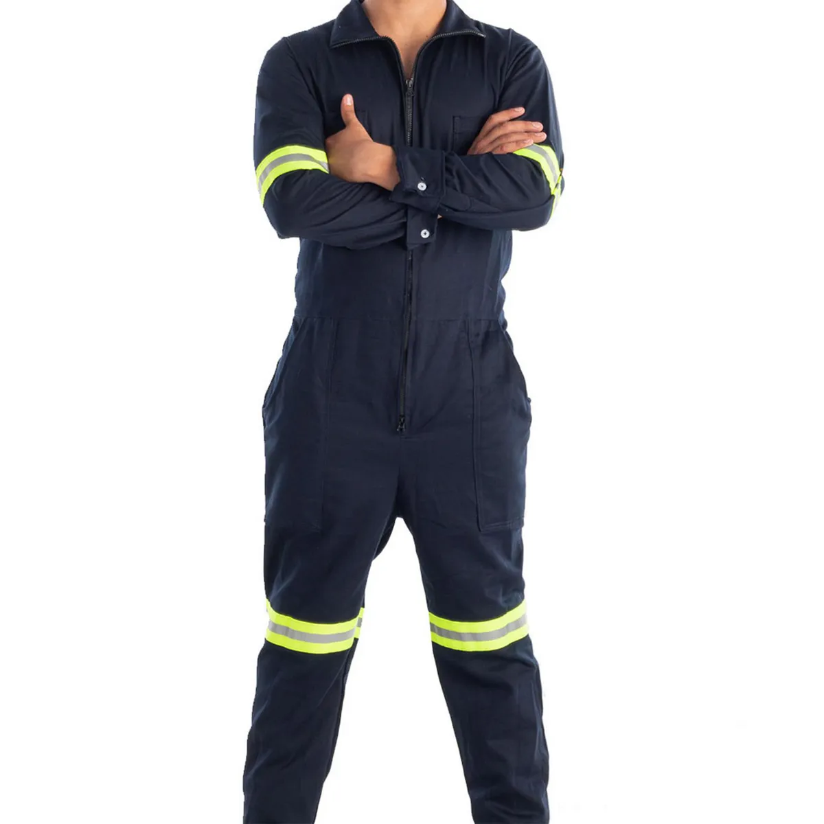 Lica - Overol 100% Azul con Reflejante Talla Mediano M