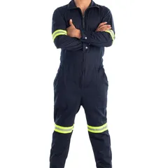 Overol 100% Azul con Reflejante Talla Mediano M