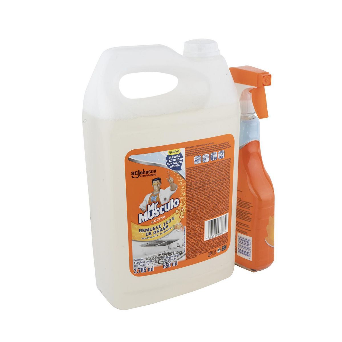 Mr Musculo - Pack limpiador de cocinas bidon y atomizador