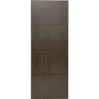 Puerta Tambor MDF Nápoles Cenizo 3 Líneas Rauteada 75 x 213 cm