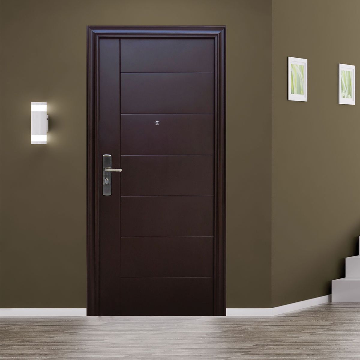 XE - Puerta Seguridad Dublín Chocolate Derecha 95 x 215 cm