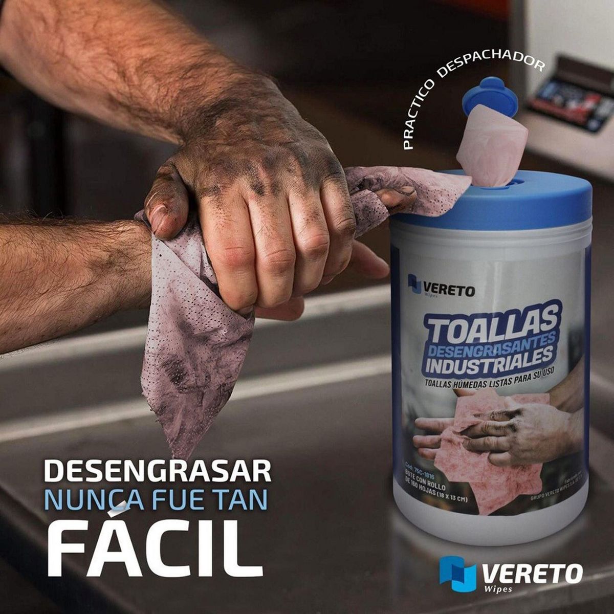 Vereto - Toallitas Húmedas Desengrasantes