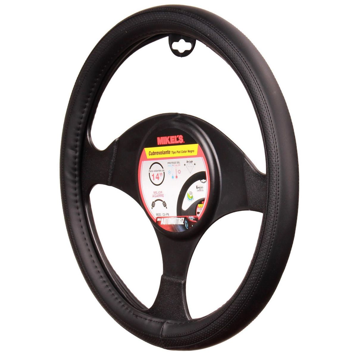 Cubre Volante Tipo Piel Negro, marca Mikels - Foto 2