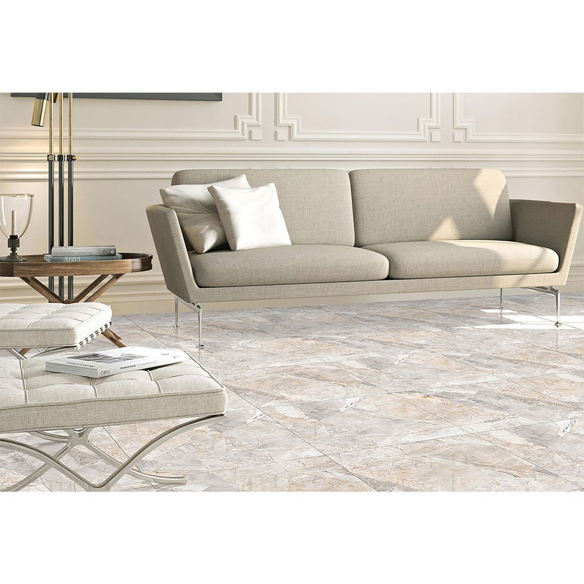 Tendenzza - Piso Porcelanato Marmoleado Greco 60x60cm