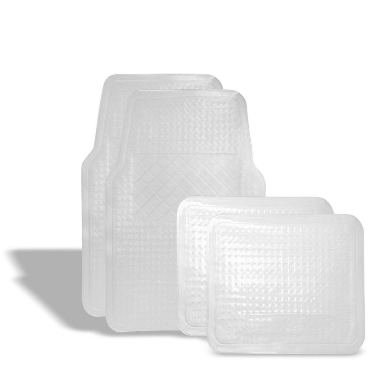 Mikels - Tapetes para Automovil PVC Transparentes 4 Piezas